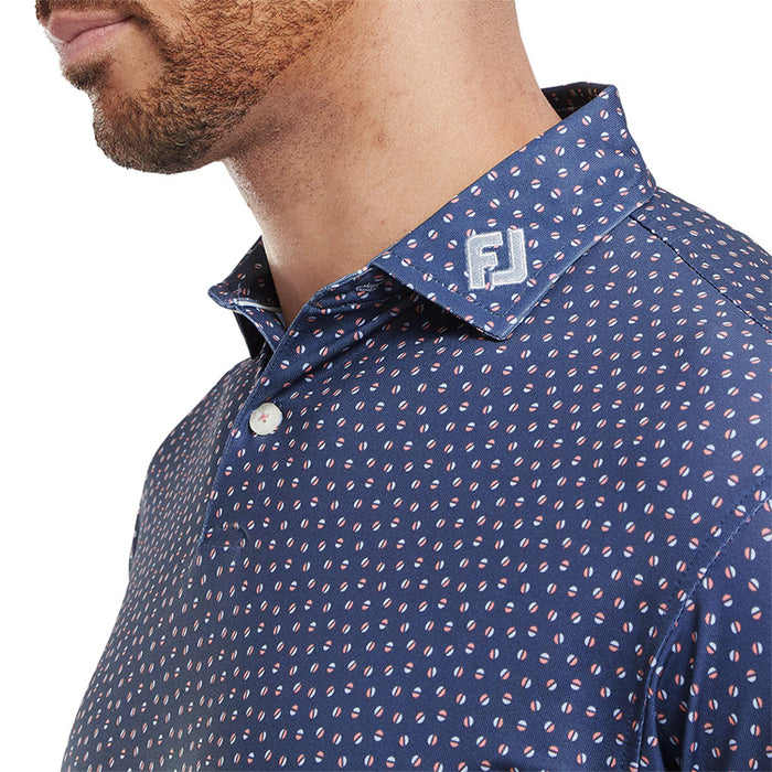 Footjoy Bounce Print Pique Golf Polo Shirt