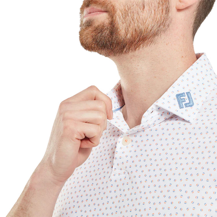 Footjoy Bounce Print Pique Golf Polo Shirt