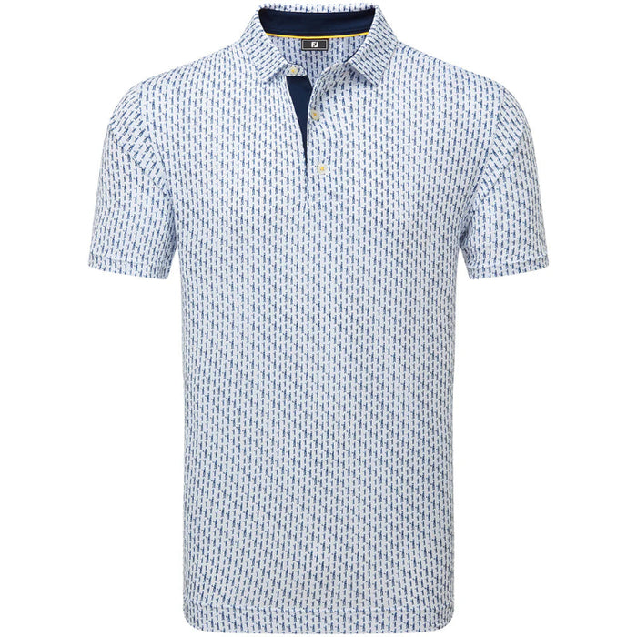 FootJoy Figure Print Lisle Golf Polo Shirt