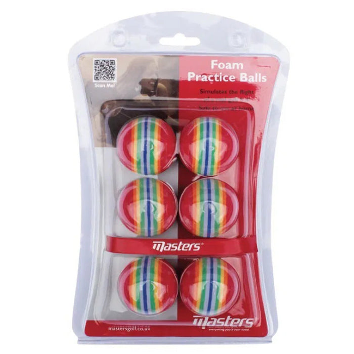 Masters Rainbow Foam Practice Golf Balls - Pack of 6