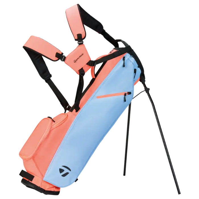 Taylormade Flextech Golf Carry Bag - Light Blue/Coral