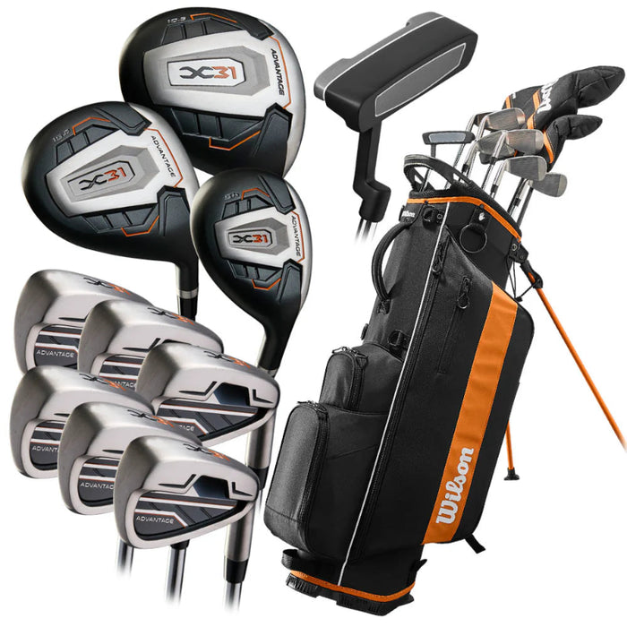 Wilson X31 Advantage 11-Piece Stand Bag Golf Package Set - Graphite