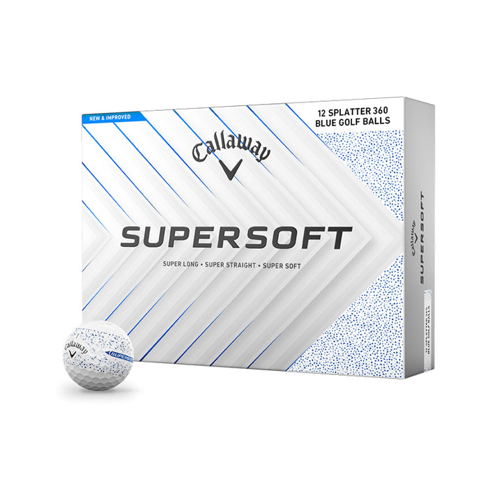 Callaway Supersoft 360 Splatter Golf Balls - Blue