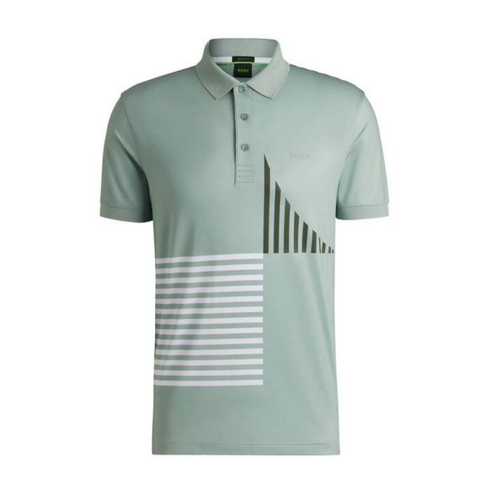 BOSS Paddy Striped Golf Polo Shirt