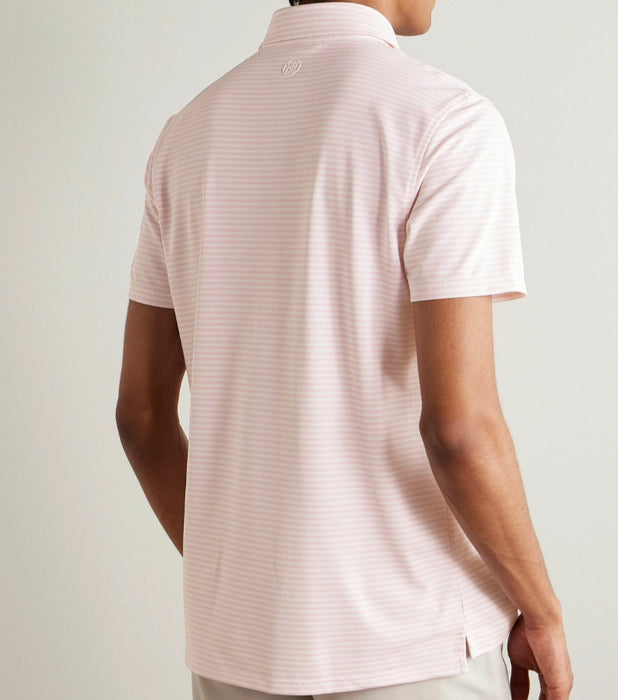 G/FORE Feeder Cutaway-Collar Striped Tech-Piqué Golf Polo