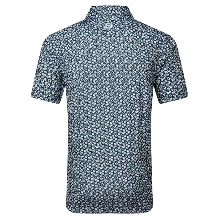 FootJoy Floral Sketch Print Lisle Golf Polo Shirt