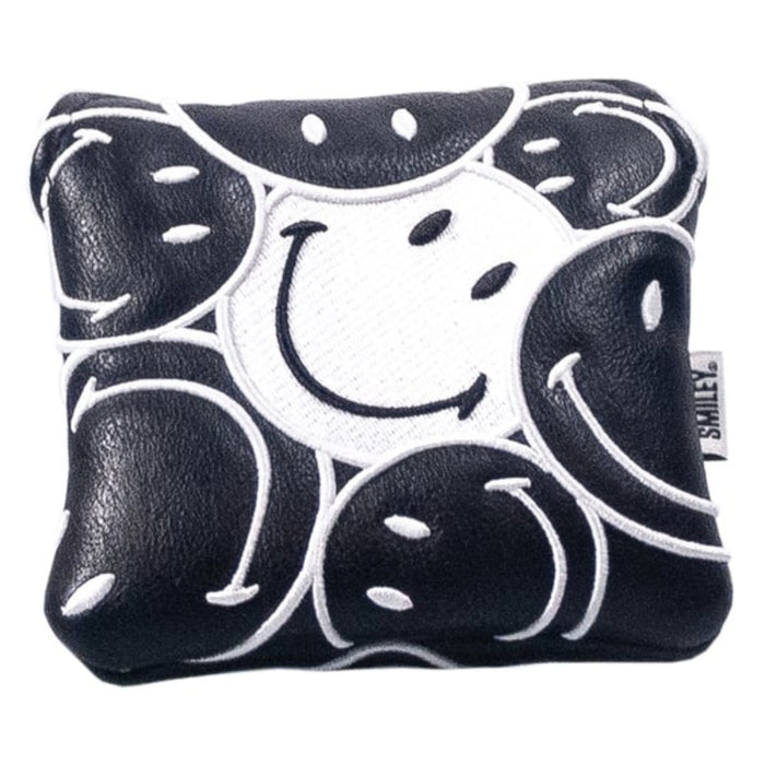 Smiley Originals Stacked Mallet Putter Headcover - Black/White
