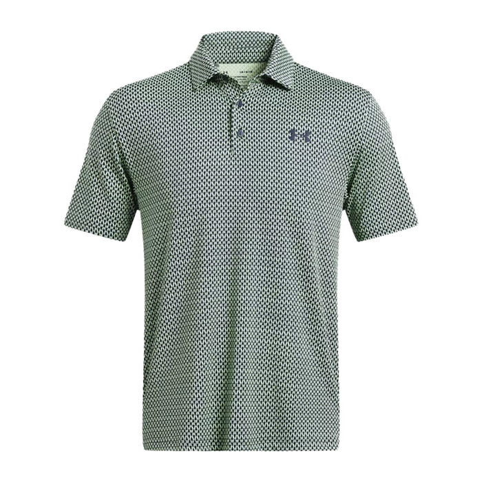 Under Armour Playoff 3.0 Printed Golf Polo Shirt - Matrix Green