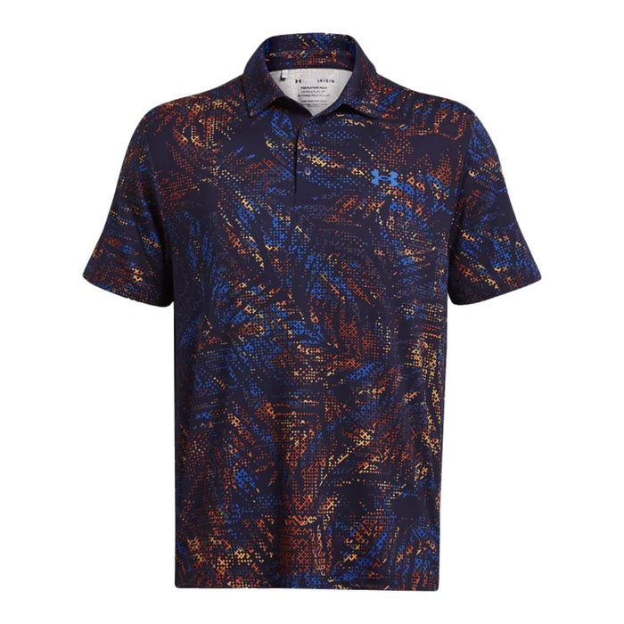 Under Armour Playoff 3.0 Printed Golf Polo Shirt - Navy
