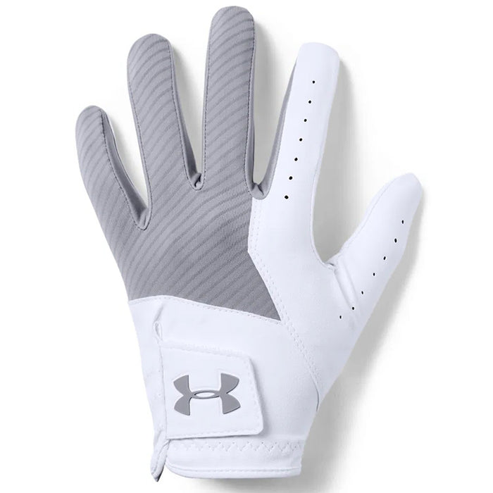 Under Armour Medal Golf Glove - White/Steel Grey
