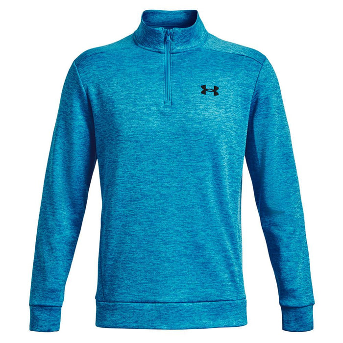 Under Armour Fleece 1/4 Zip Golf Pullover - Capri Blue/Black