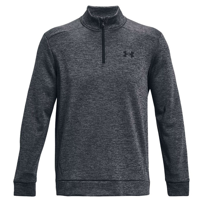 Under Armour Fleece 1/4 Zip Golf Pullover - Pitch Grey/Black