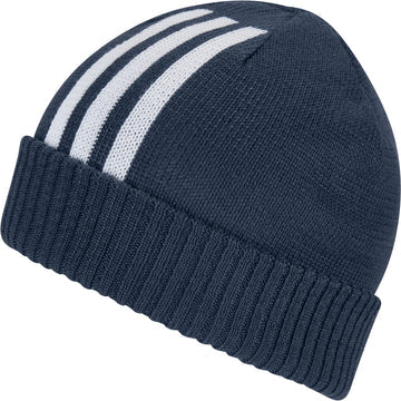 adidas Youth 3-Stripe Golf Beanie - Navy