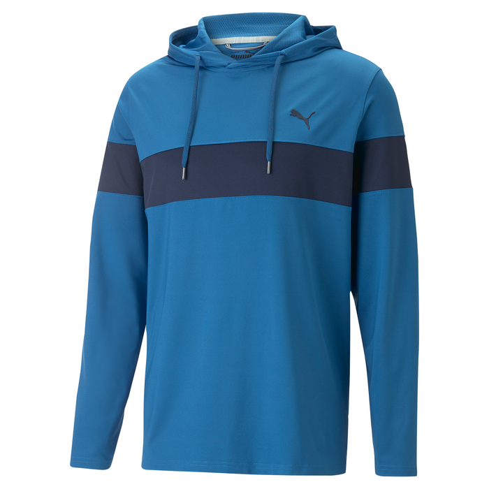 Puma Mattr Colourblock Golf Hoodie - Navy/Blue