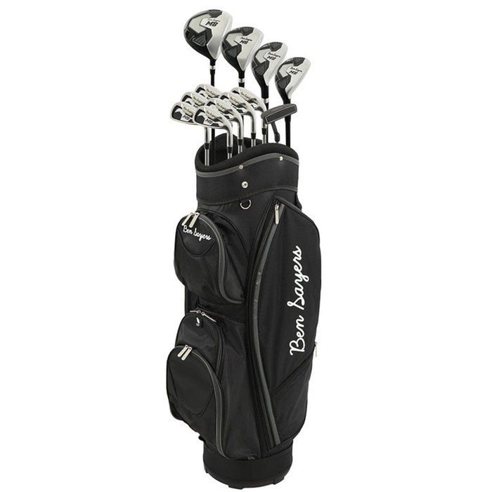 Ben Sayers M8 13-Piece Cart Bag Golf Package Set - Graphite/Steel - +1"