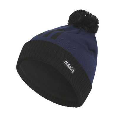 adidas Pom 3 Stripe Golf Beanie - Navy