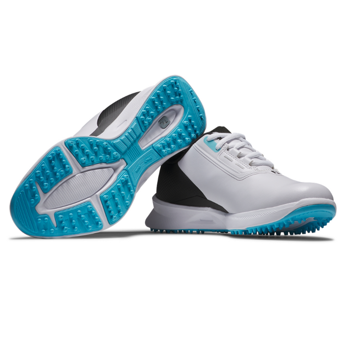 FootJoy Fuel Junior Golf Shoes - White/Black/Blue