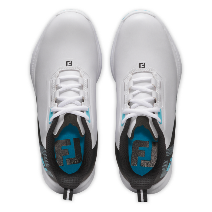 FootJoy Fuel Junior Golf Shoes - White/Black/Blue