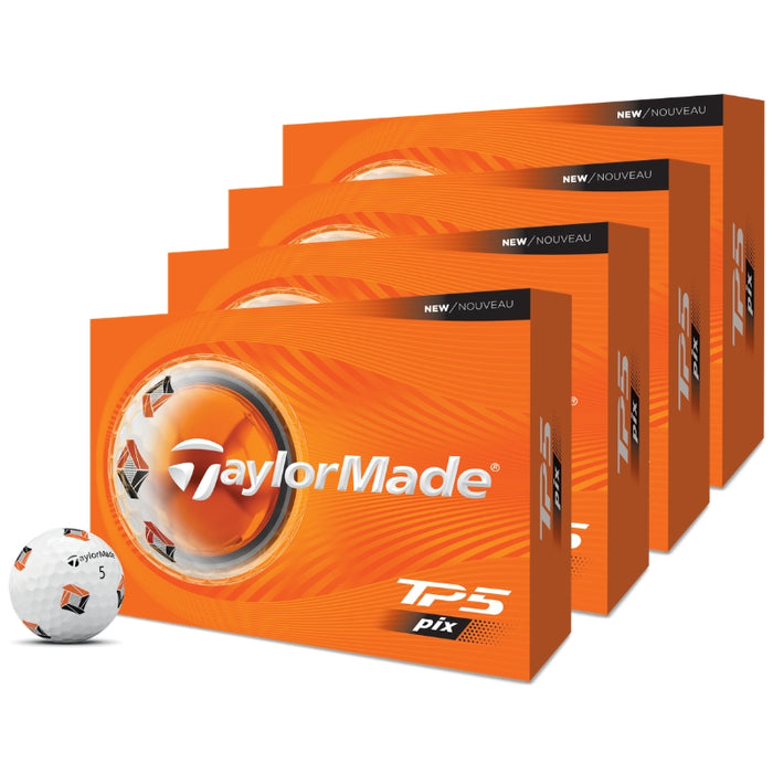 TaylorMade TP5 Pix Golf Balls - 4 For 3