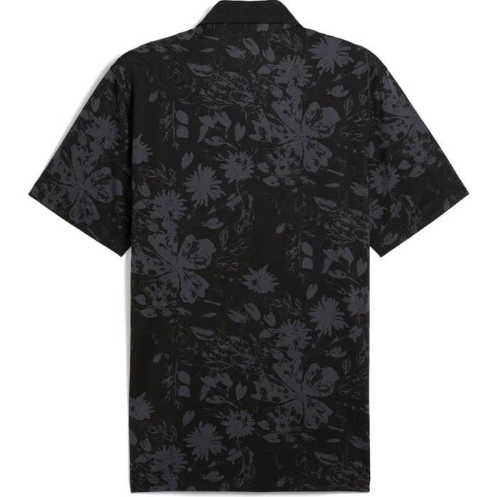 Puma MATTR Rose Polo Shirt - Black/Strong Gray