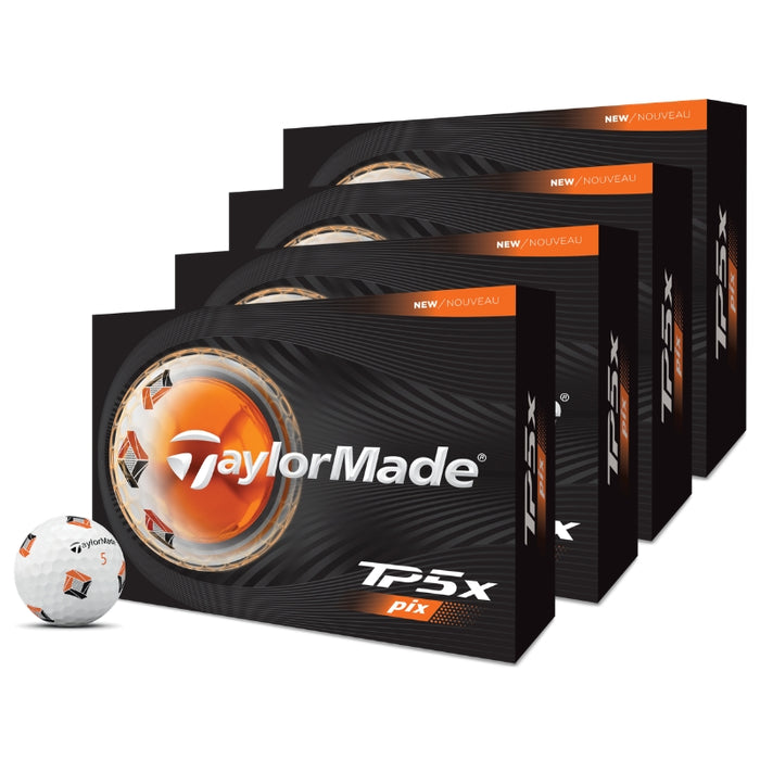 TaylorMade TP5x Pix Golf Balls - 4 For 3