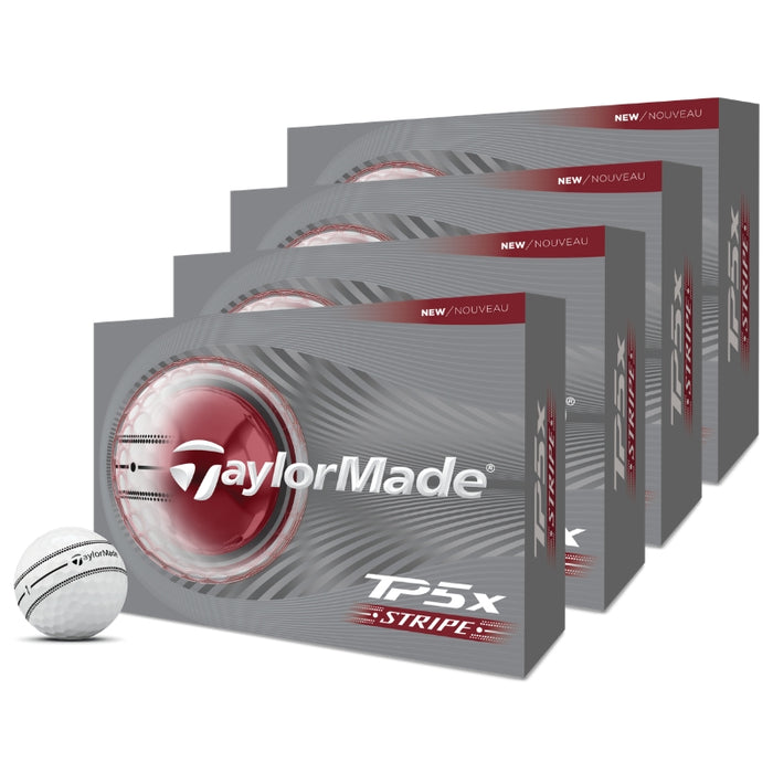 TaylorMade TP5x Stripe Golf Balls - 4 For 3
