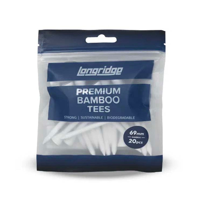 Longridge White Bamboo Tees 69mm