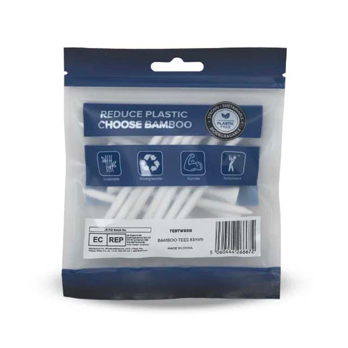 Longridge White Bamboo Tees 83mm