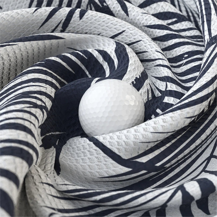 Blue Tees Magnetic Golf Towel - Palm Navy
