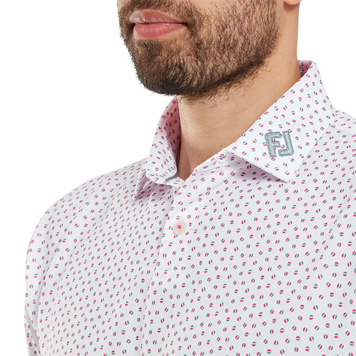 Footjoy Bounce Print Pique Golf Polo Shirt