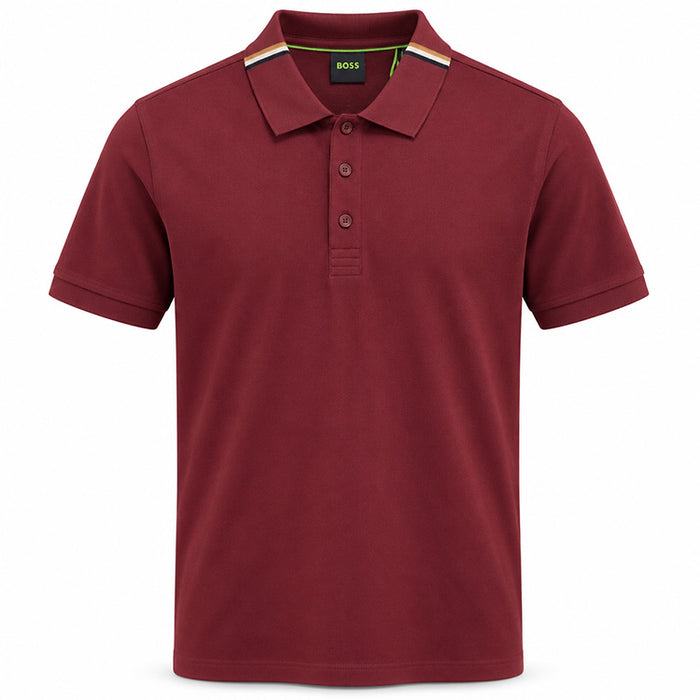 BOSS GOC Rank Golf Polo - Dark Red
