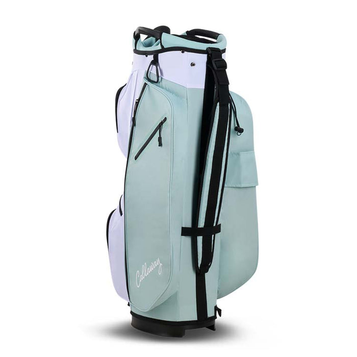 Callaway Ladies Reva 11-Piece Golf Cart Bag - Peach/Surf Bag Side View 