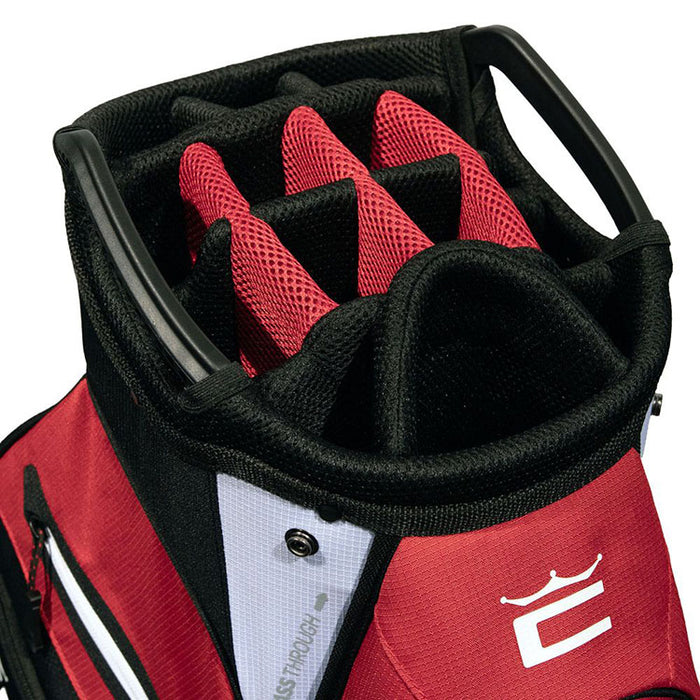 Cobra Signature Golf Cart Bag - High Risk Red Divider View 