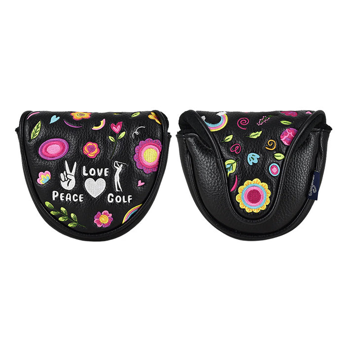 Peace, Love & Golf Mallet Putter Headcover