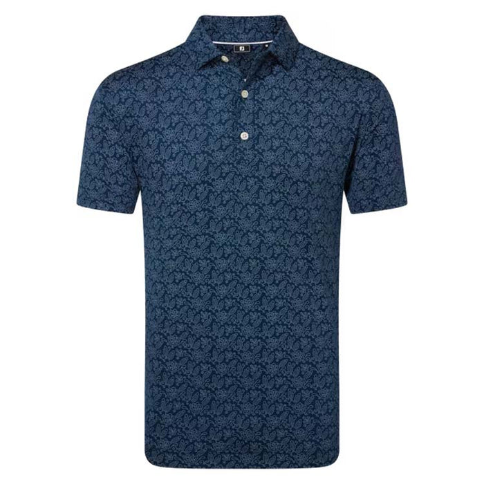 Footjoy Wingtip Floral Lisle Golf Polo