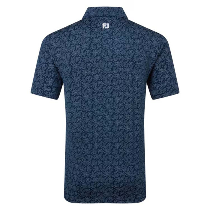 Footjoy Wingtip Floral Lisle Golf Polo