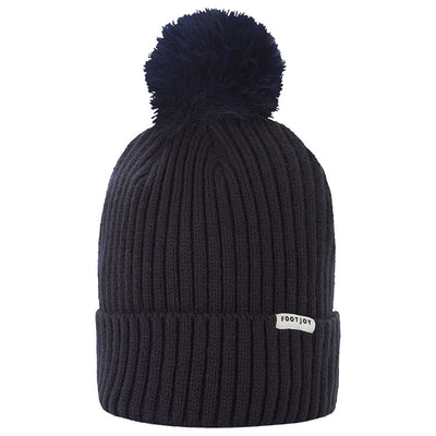 FootJoy Women's Cuffed Golf Bobble Hat Navy