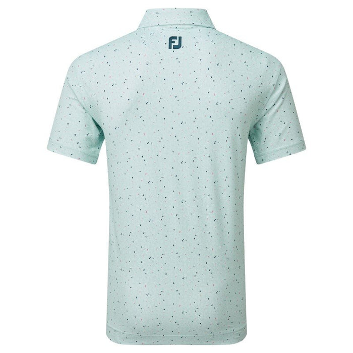 Footjoy Tweed Texture Golf Polo Shirt -  Sea Glass