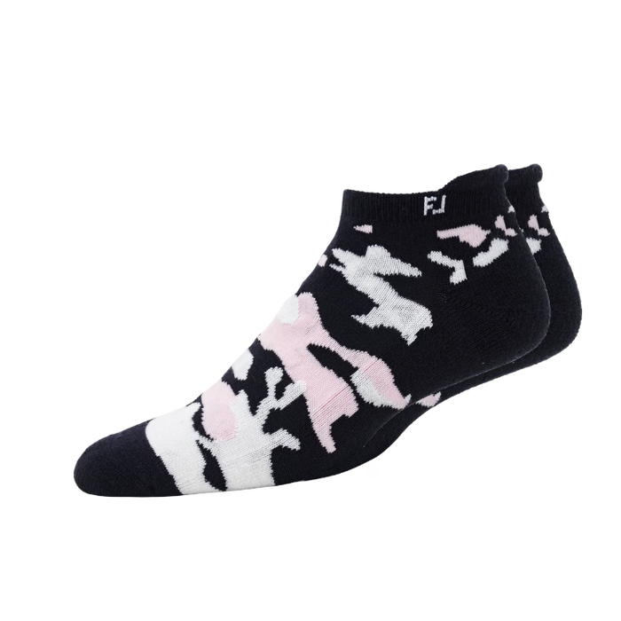 FootJoy ProDry Lightweight Roll-Tab Ladies Golf Socks Navy Camo