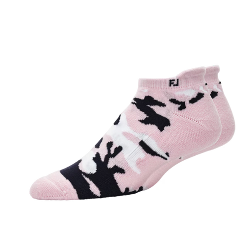 FootJoy ProDry Lightweight Roll-Tab Ladies Golf Socks Rose Camo