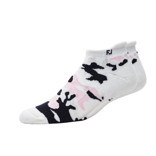 FootJoy ProDry Lightweight Roll-Tab Ladies Golf Socks White Camo