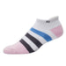 FootJoy ProDry Roll Tab Ladies Golf Socks with a white, pink and grey pattern