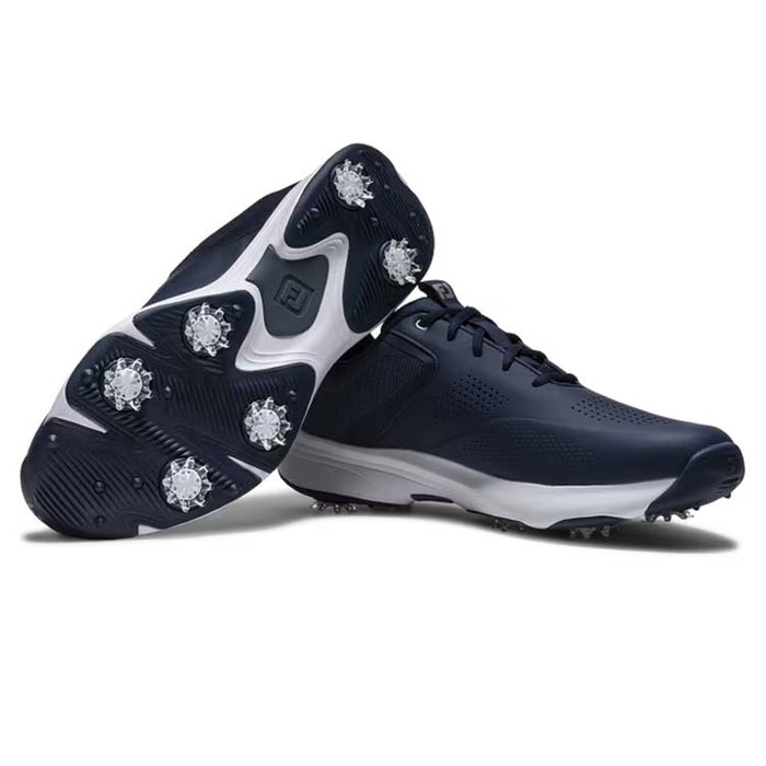Footjoy Qualifier Golf Shoes - Navy Both Shoes View
