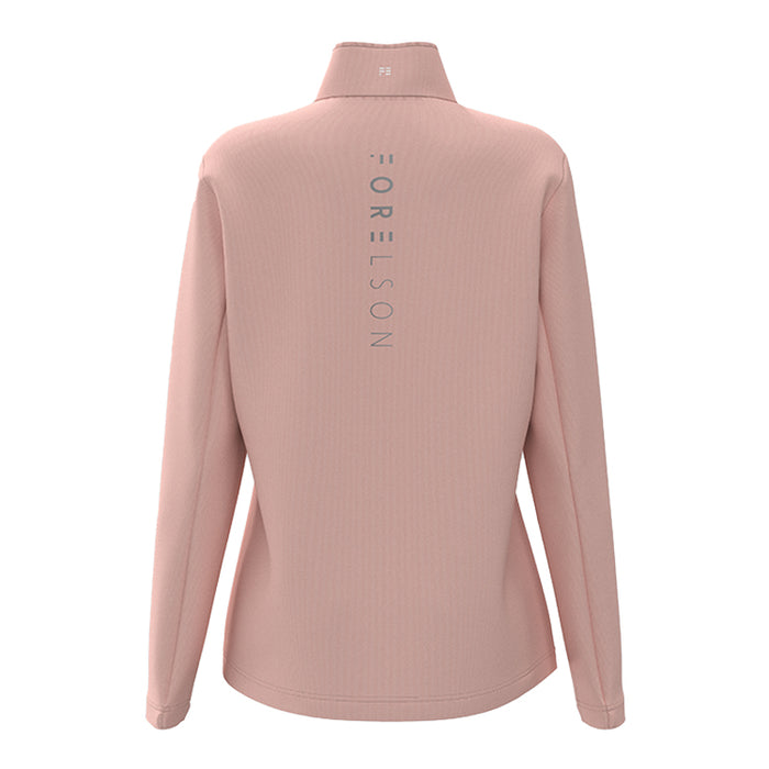 Forelson Broadway 1/4 Zip Ladies Golf Pullover - Pink Back View 