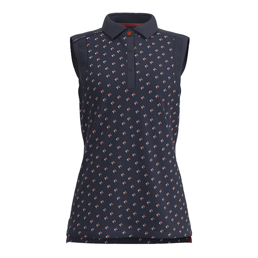 Forelson Ladies Buckland Sleeveless Golf Polo - Navy 