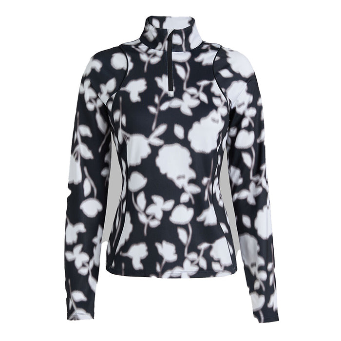 G/FORE Blur Floral Tech Jersey Golf Pullover