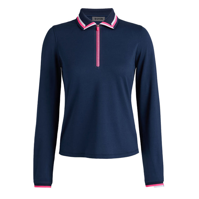 G/FORE All Play Tipped Long Sleeve Golf Polo
