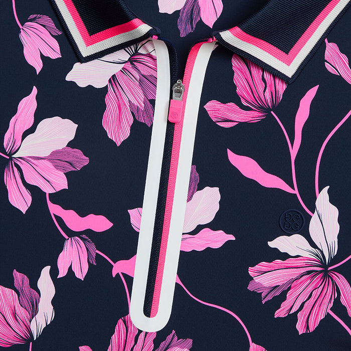 G/FORE Iris Silky Tech Nylon Long Sleeve Golf Polo