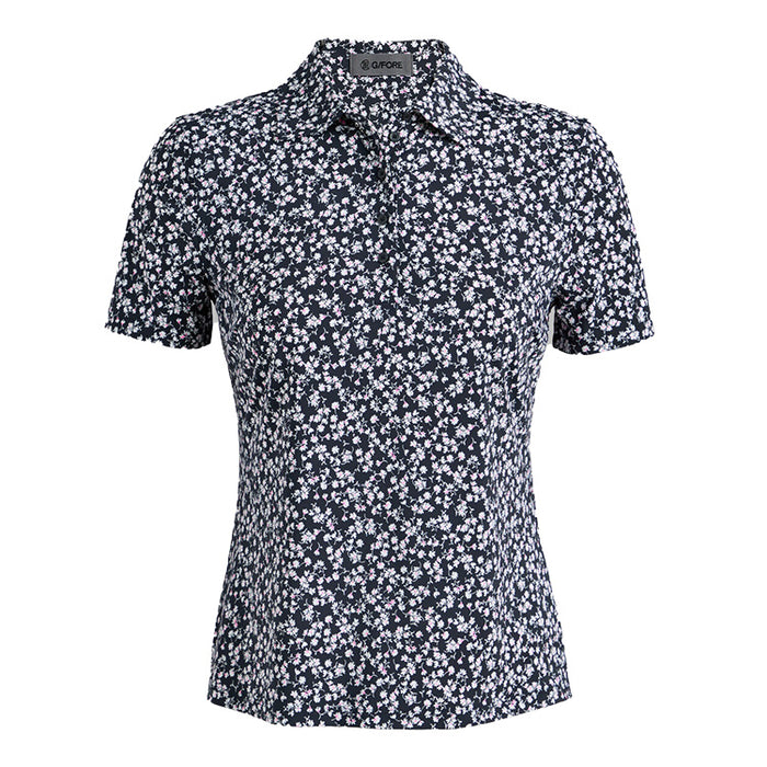 G/FORE Ditsy Floral Silky Tech Nylon Golf Polo