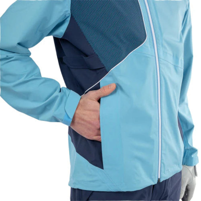 Galvin Green Ames Waterproof DRYVR Golf Jacket - Alaskan Blue/Navy